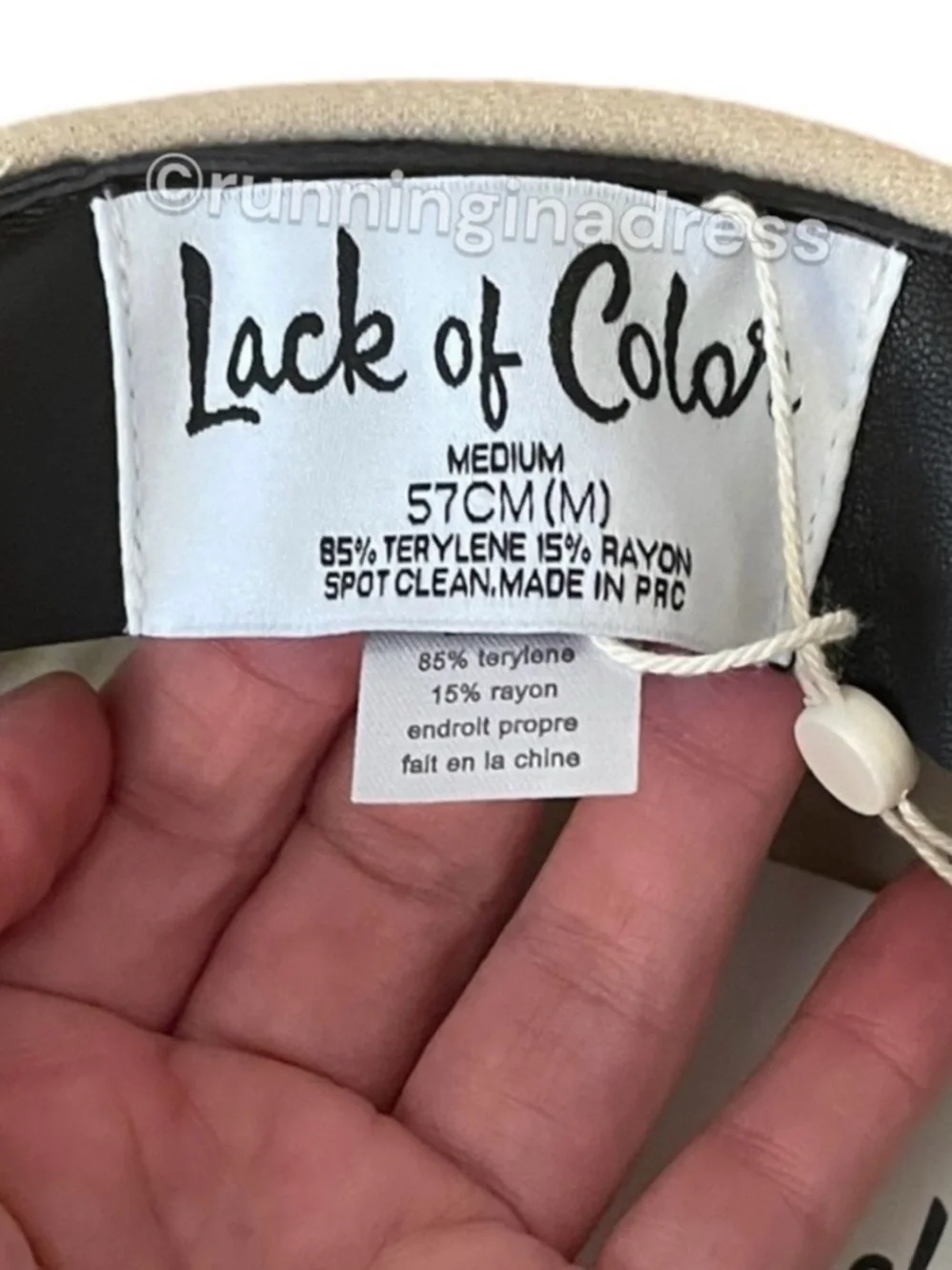 NWT Lack of Color Riviera Cap Cream Gold Baker Boy Fisherman Sailor Hat M 57